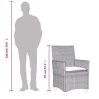 vidaXL Garden Chair PE rattan Standard Removable Covers