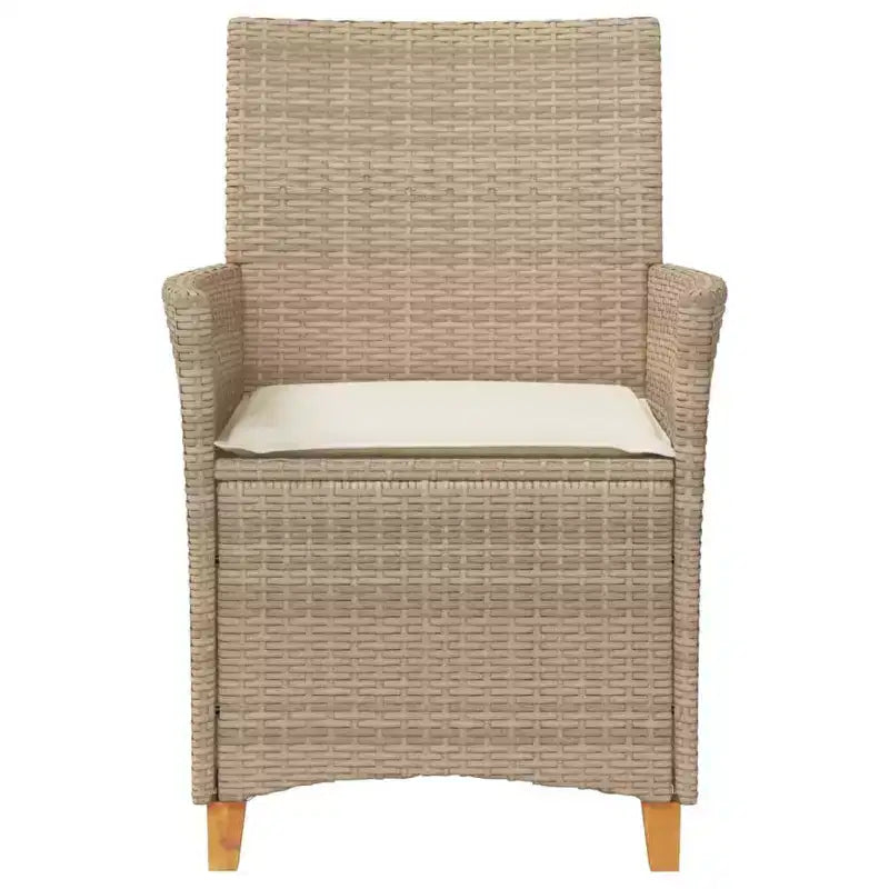 vidaXL Garden Chair PE rattan Standard Removable Covers