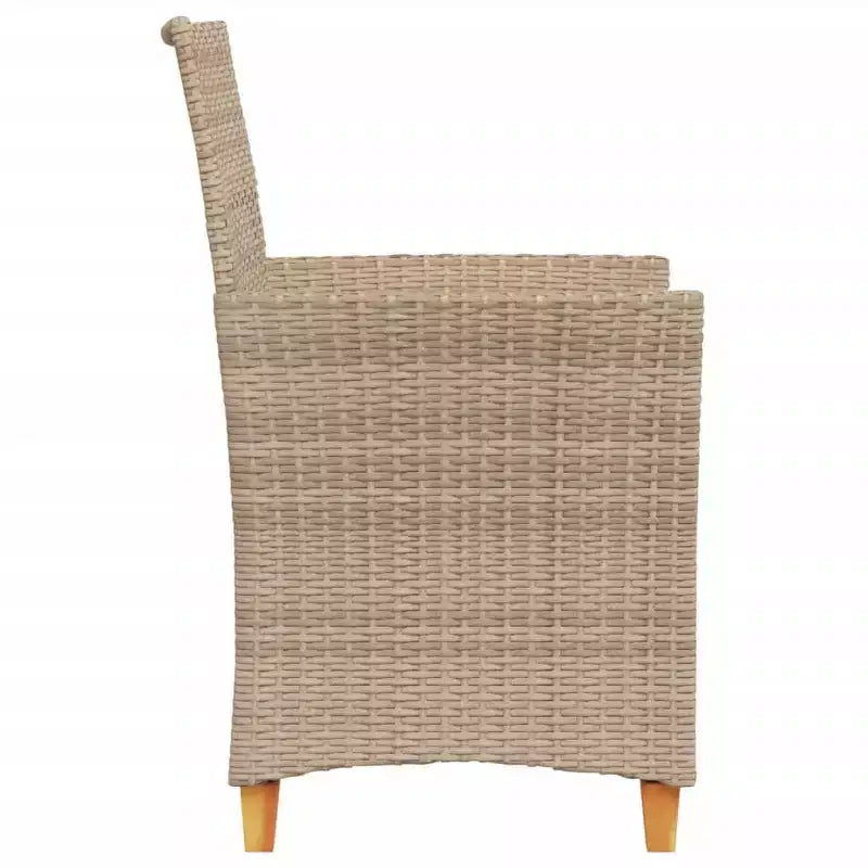 vidaXL Garden Chair PE rattan Standard Removable Covers