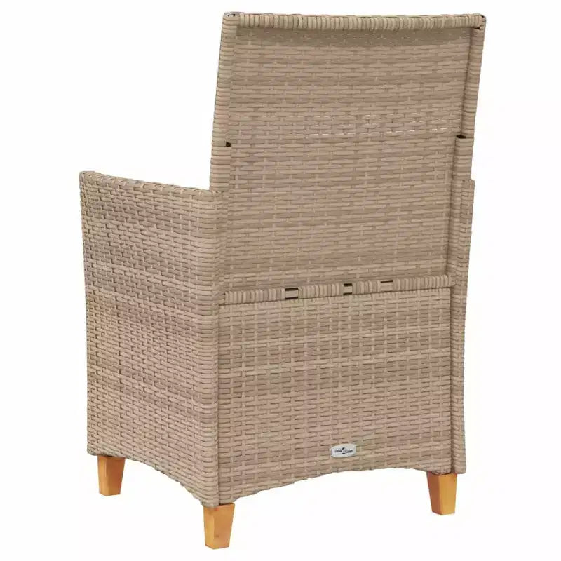 vidaXL Garden Chair PE rattan Standard Removable Covers