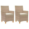 vidaXL Garden Chair PE rattan Standard Removable Covers