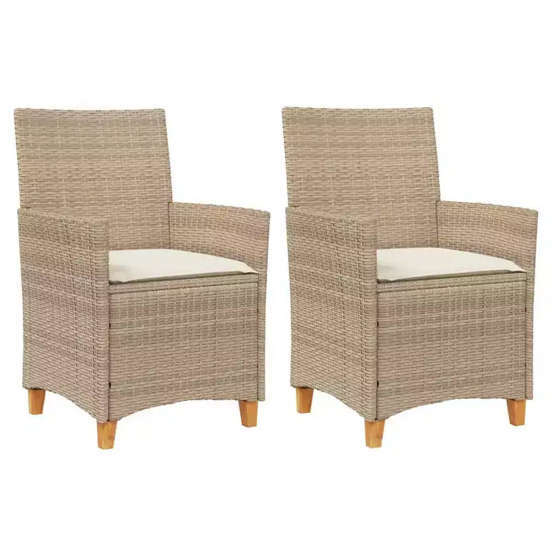 vidaXL Garden Chair PE rattan Standard Removable Covers