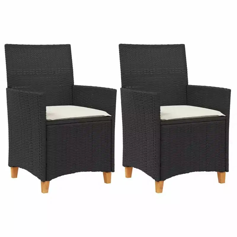 vidaXL Sedia da giardino in polyrattan Standard Fodere rimovibili