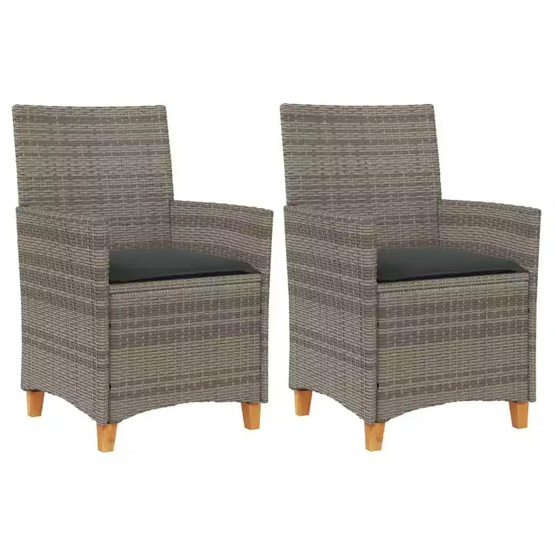 vidaXL Sedia da giardino in polyrattan Standard Fodere rimovibili