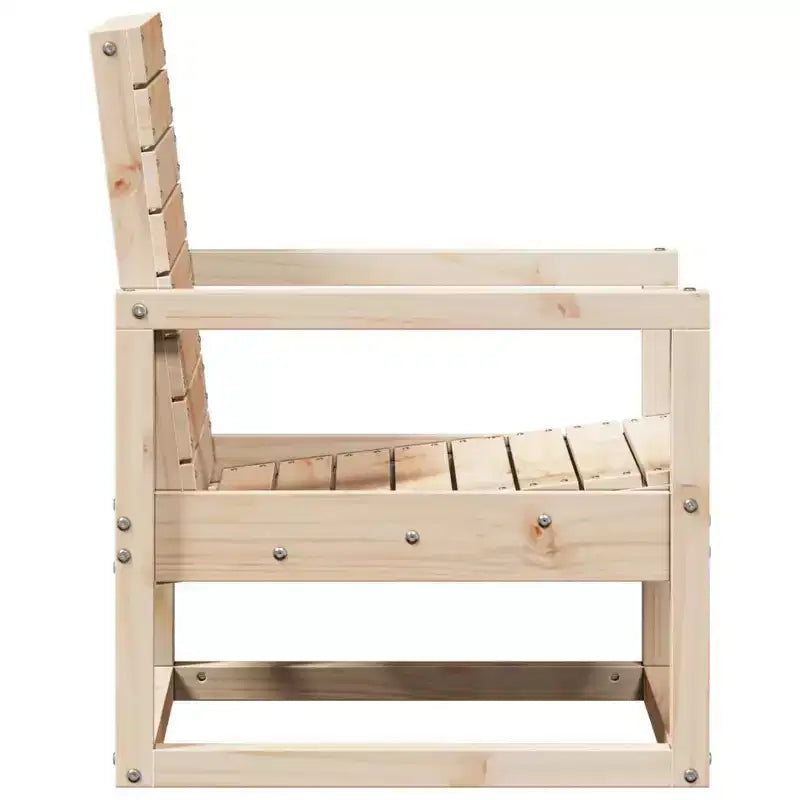 vidaXL Patio Chair Outdoor Seating Sofa Armchair Furniture Solid Wood Pine