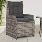 vidaXL Reclining Garden Chair PE rattan Standard outdoor chair size