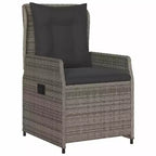 vidaXL Reclining Garden Chair PE rattan Standard outdoor chair size