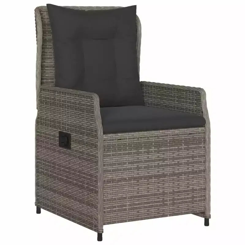 vidaXL Reclining Garden Chair PE rattan Standard outdoor chair size