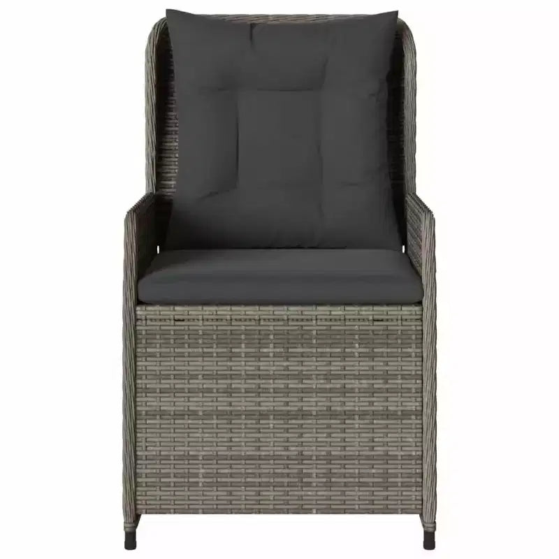 vidaXL Reclining Garden Chair PE rattan Standard outdoor chair size
