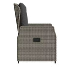 vidaXL Reclining Garden Chair PE rattan Standard outdoor chair size