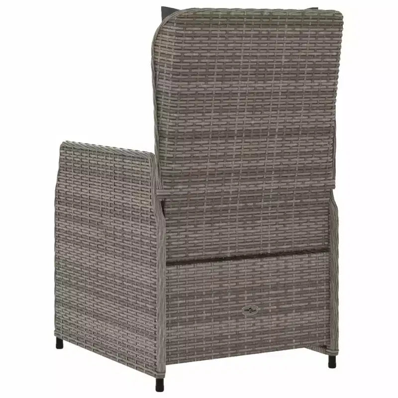 vidaXL Reclining Garden Chair PE rattan Standard outdoor chair size