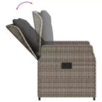 vidaXL Reclining Garden Chair PE rattan Standard outdoor chair size