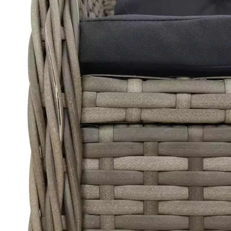 vidaXL Reclining Garden Chair PE rattan Standard outdoor chair size