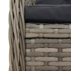 vidaXL Reclining Garden Chair PE rattan Standard outdoor chair size