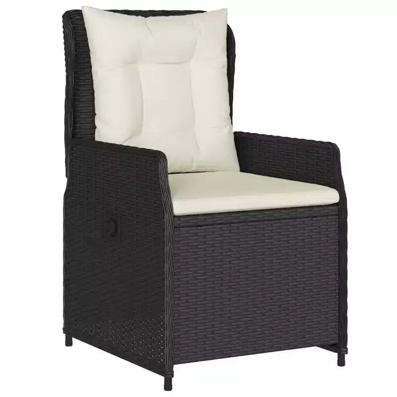 vidaXL Reclining Garden Chair PE rattan Standard outdoor chair size