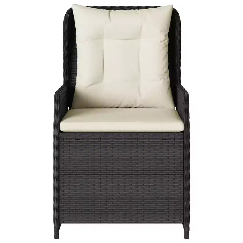 vidaXL Reclining Garden Chair PE rattan Standard outdoor chair size