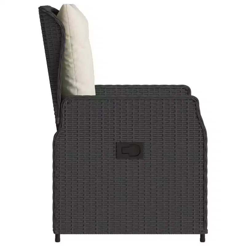 vidaXL Reclining Garden Chair PE rattan Standard outdoor chair size
