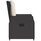 vidaXL Reclining Garden Chair PE rattan Standard outdoor chair size