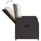 vidaXL Reclining Garden Chair PE rattan Standard outdoor chair size
