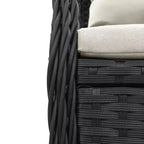 vidaXL Reclining Garden Chair PE rattan Standard outdoor chair size