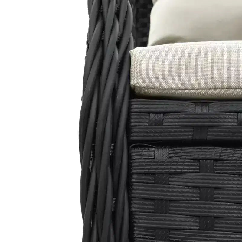 vidaXL Reclining Garden Chair PE rattan Standard outdoor chair size