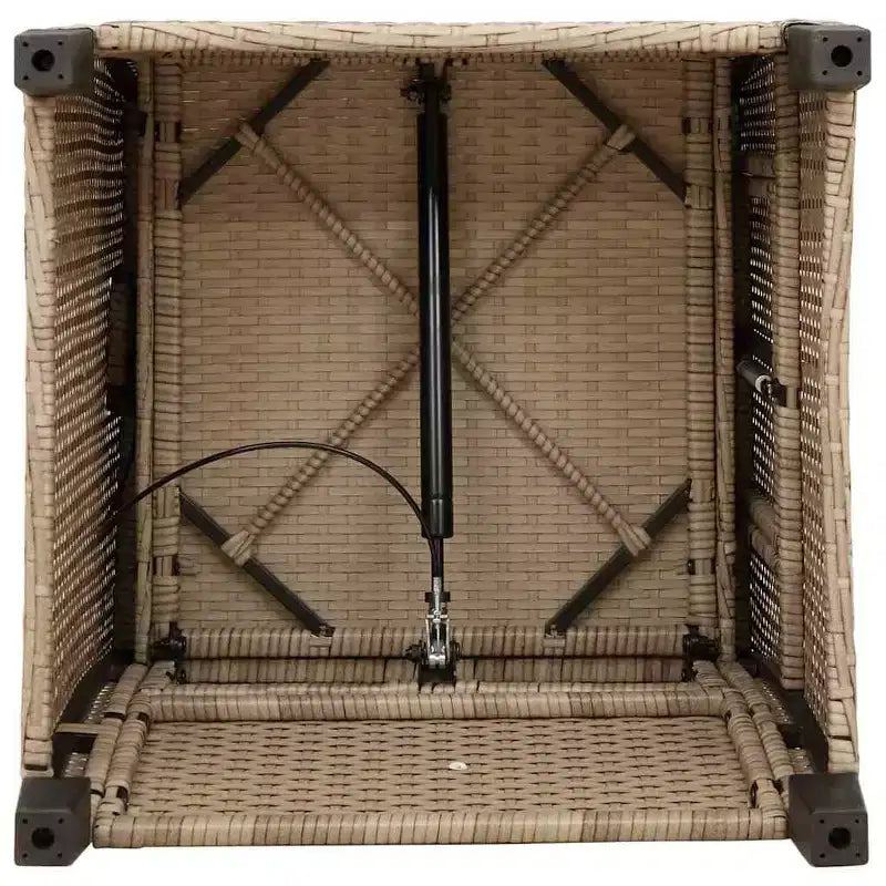 vidaXL Sedia reclinabile da giardino in polyrattan e acciaio verniciato a polvere Media