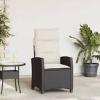 vidaXL Sedia reclinabile da giardino in polyrattan e acciaio verniciato a polvere Media