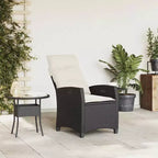 vidaXL Sedia reclinabile da giardino in polyrattan e acciaio verniciato a polvere Media