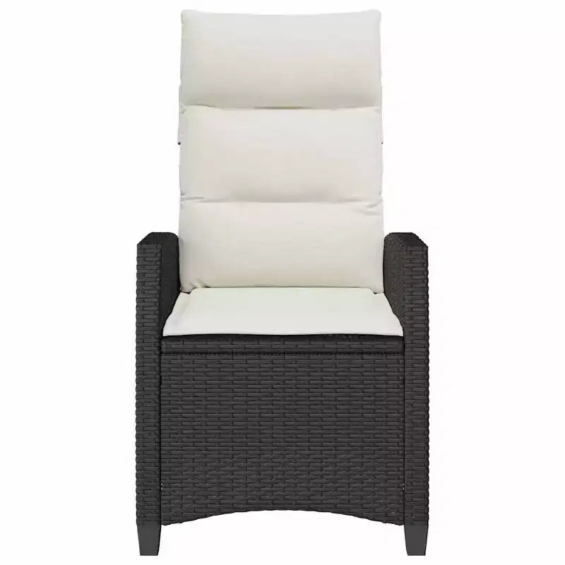 vidaXL Sedia reclinabile da giardino in polyrattan e acciaio verniciato a polvere Media