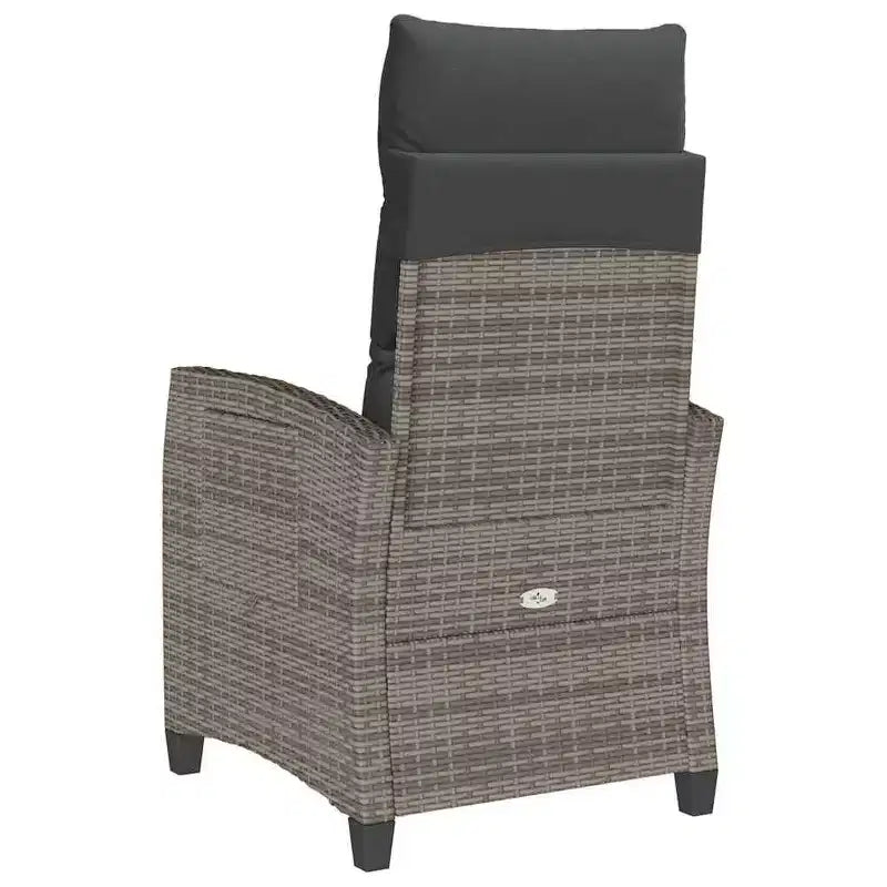 vidaXL Sedia reclinabile da giardino in polyrattan e acciaio verniciato a polvere Media