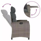 vidaXL Sedia reclinabile da giardino in polyrattan e acciaio verniciato a polvere Media