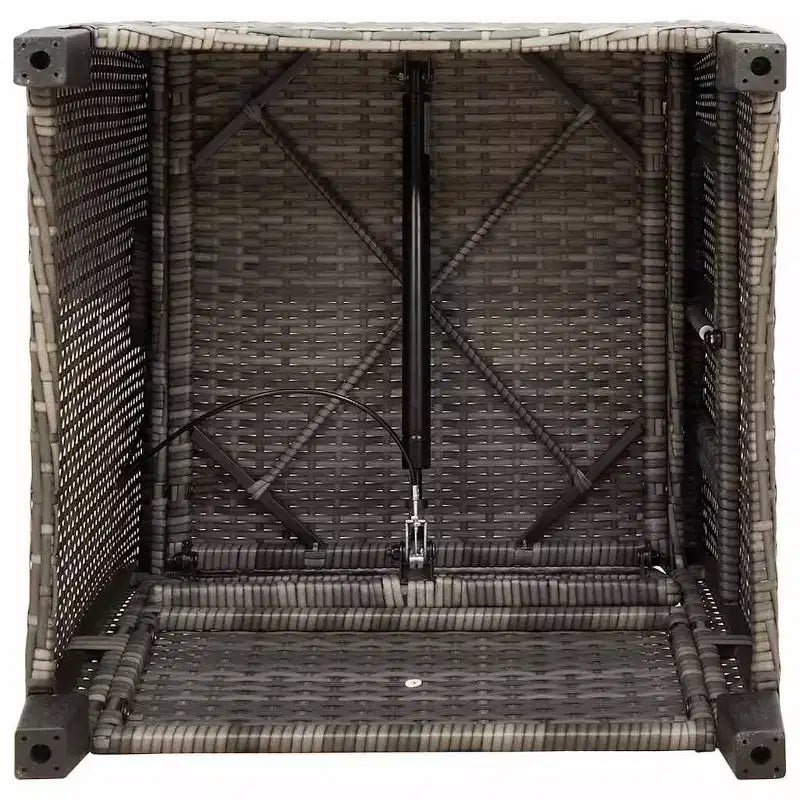 vidaXL Sedia reclinabile da giardino in polyrattan e acciaio verniciato a polvere Media