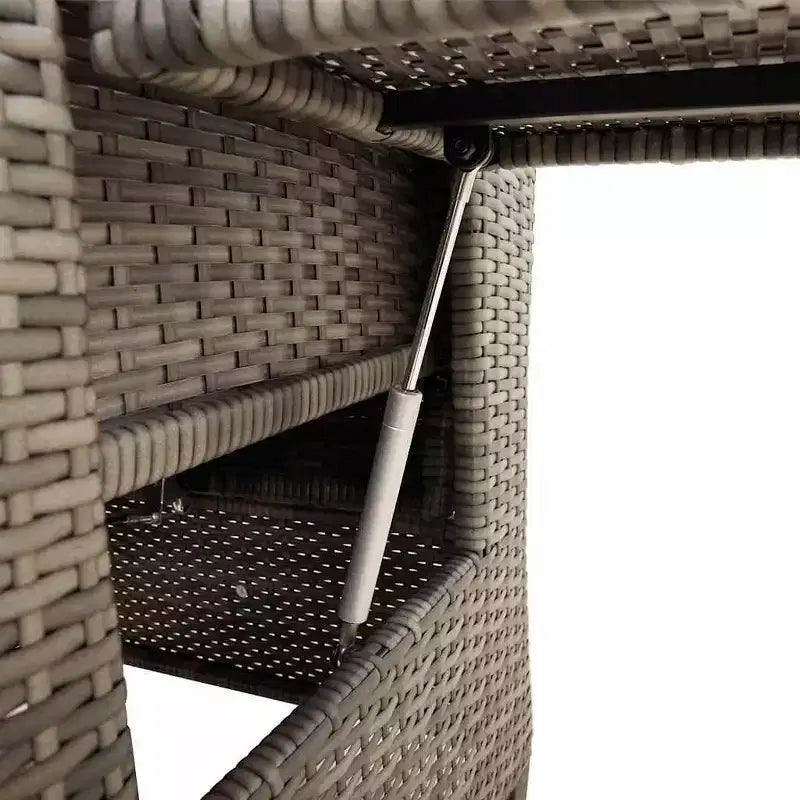 vidaXL Sedia reclinabile da giardino in polyrattan e acciaio verniciato a polvere Media