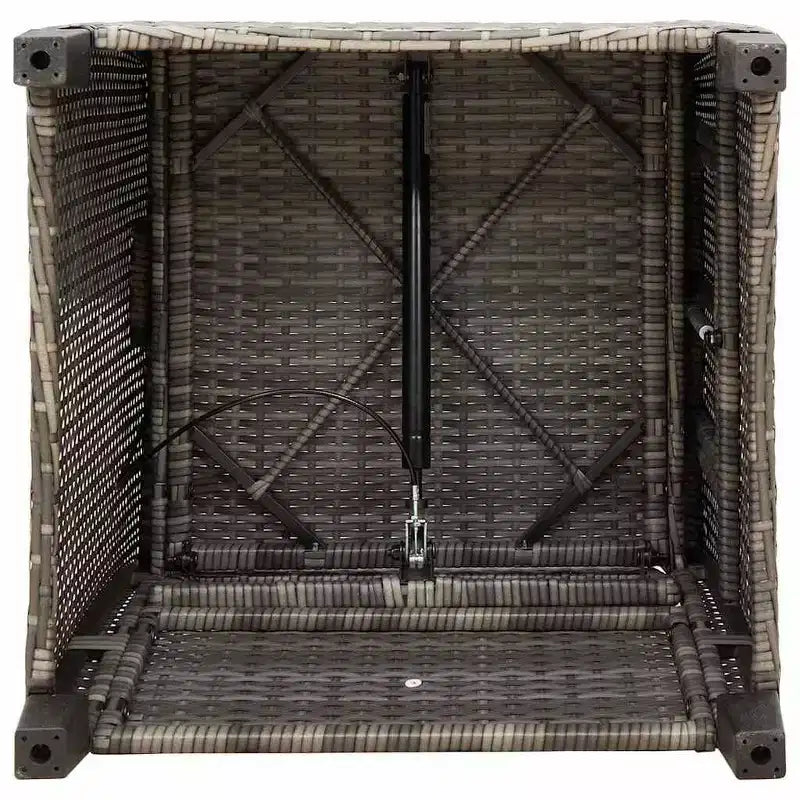 vidaXL Sedia reclinabile da giardino in polyrattan e acciaio verniciato a polvere Media