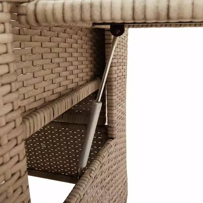 vidaXL Sedia reclinabile da giardino in polyrattan e acciaio verniciato a polvere Media