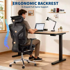 Sedia da Ufficio Ergonomica, Comoda Sedia da Scrivania con Schienale Alto e Braccioli Regolabili 3D, Sedia Girevole per Lavoro, Studio, Gaming