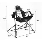 Whisen 2 Piece Hammock Camping Chair & Rocking Chair with Pillow Cup Holder, Recliner with Carry Bag