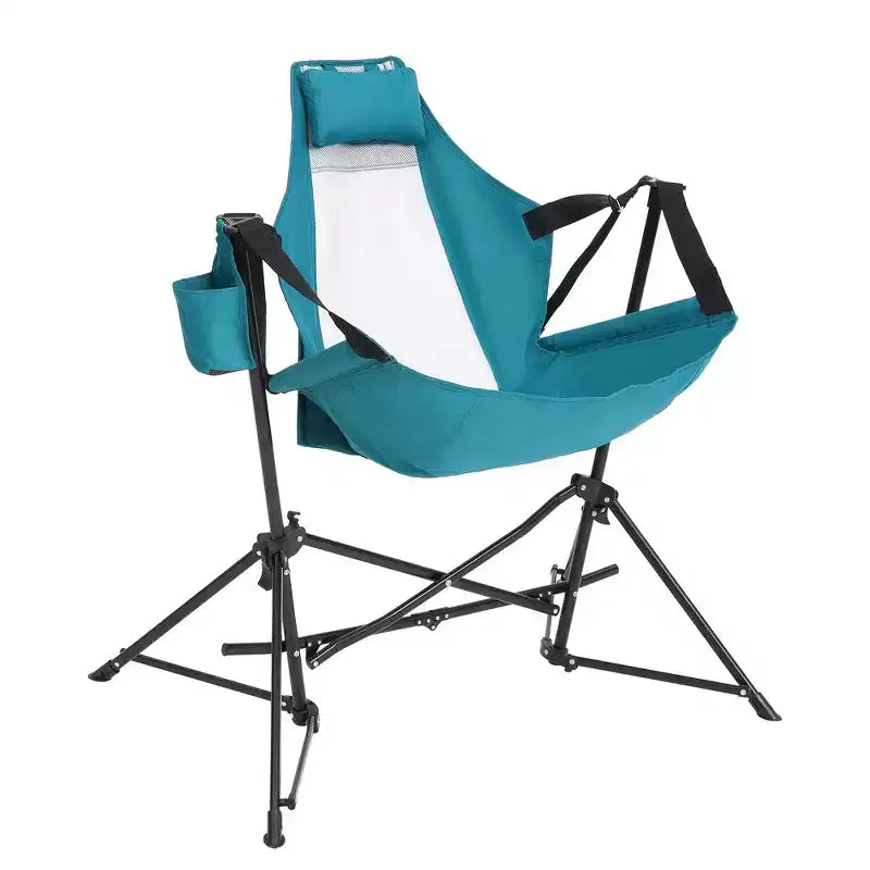 Whisen 2 Piece Hammock Camping Chair & Rocking Chair with Pillow Cup Holder, Recliner with Carry Bag