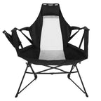 Whisen 2 Piece Hammock Camping Chair & Rocking Chair with Pillow Cup Holder, Recliner with Carry Bag