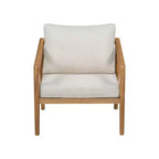 Set di 2 sedie Club da esterno in legno di acacia con cuscini, teak+beige - ModernLuxe