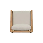 Set di 2 sedie Club da esterno in legno di acacia con cuscini, teak+beige - ModernLuxe
