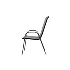 Whisen 4 Piece Patio Chairs with Breathable Textilene Fabric, Armrest High Backrest