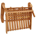 Panca da giardino Adirondack in legno massello di acacia con cuscini