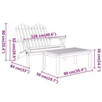 Set Lounge da Giardino Adirondack 2 Pezzi in Legno Massello di Acacia