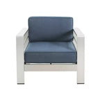 Christopher Knight Home Raj Modern Patio Aluminum Olefin Upholstered Club Chairs with Cushion (Set of 2)