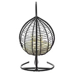 Whisen Hanging Hammock Chair with Stand, Egg Swing Chair with Iron Frame and Cushion & Headrest