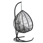 Whisen Hanging Hammock Chair with Stand, Egg Swing Chair with Iron Frame and Cushion & Headrest