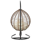 Whisen Hanging Hammock Chair with Stand, Egg Swing Chair with Iron Frame and Cushion & Headrest