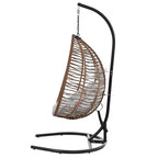 Whisen Hanging Hammock Chair with Stand, Egg Swing Chair with Iron Frame and Cushion & Headrest