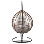 Whisen Hanging Hammock Chair with Stand, Egg Swing Chair with Iron Frame and Cushion & Headrest